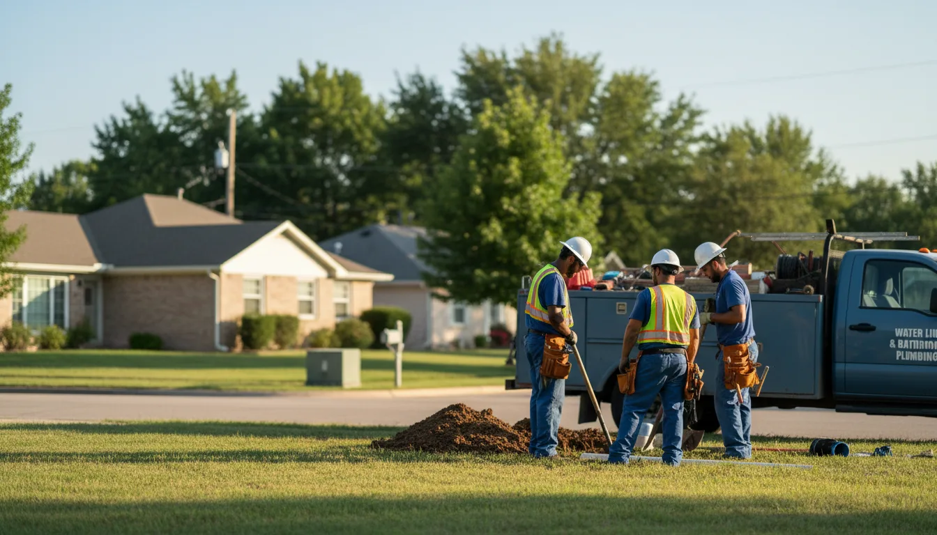 Residential water line and bathroom plumbing service in Bethany, CT